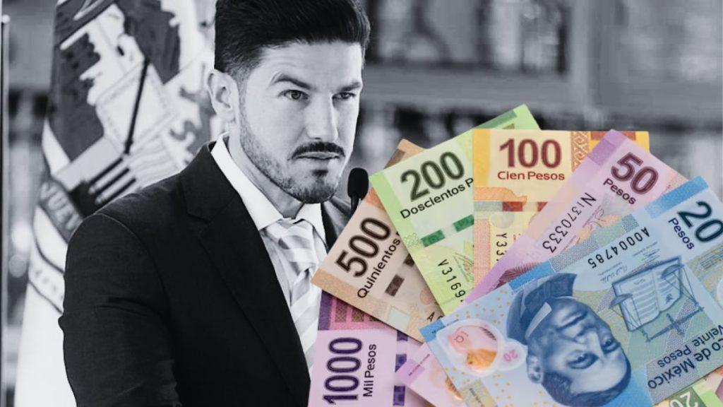 a Businessman in a Suit with a Fan of Colorful Banknotes in Front, Suggesting Wealth or a Financial Deal. - Tu Colonia Regia